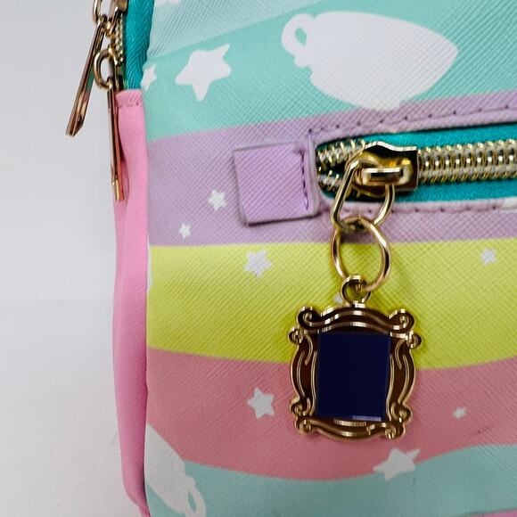 NEW! Bioworld Friends TV Mini Backpack Bag Pink People Central Perk - Picture 5 of 9